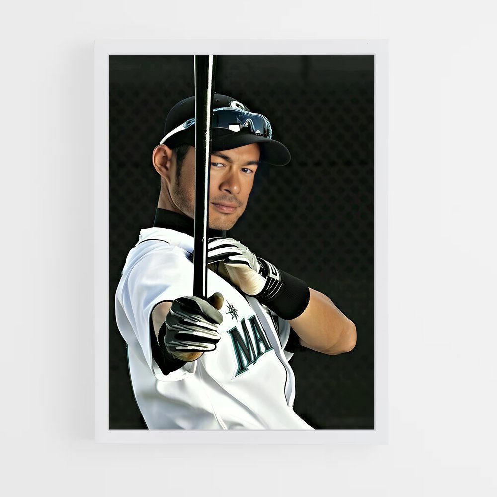 Poster Ichiro suzuki – affiche Baseball (vue 3)